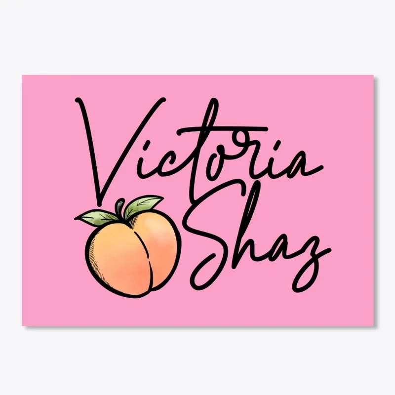 vic's peach (sticker)