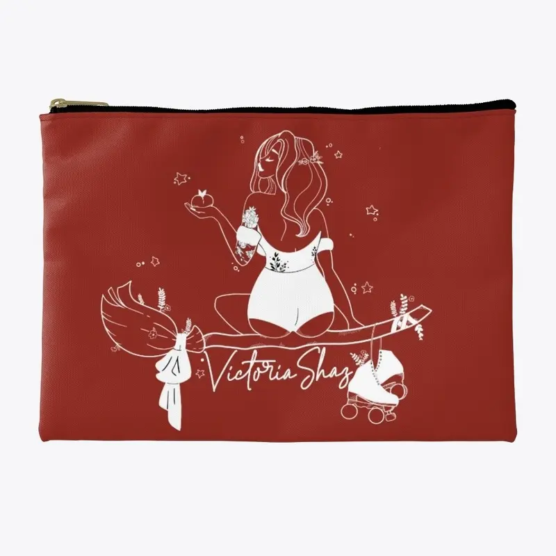 victoriashaz (white ink) pouch